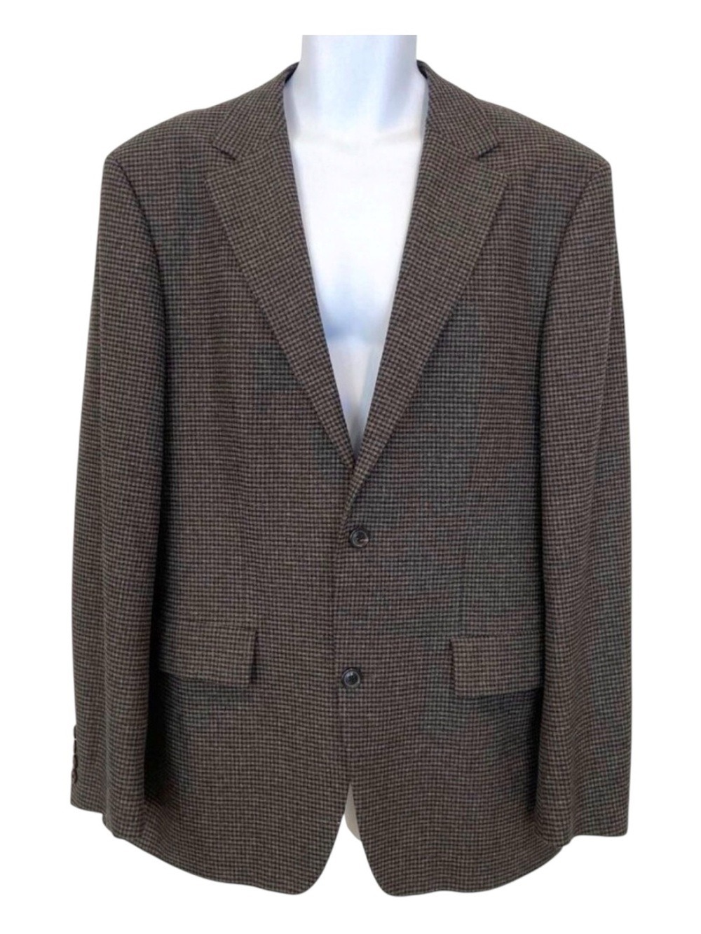 Hugo Boss Mens Houndstooth Wool Blend Blazer In Black & Grey/Brown Maxwell style